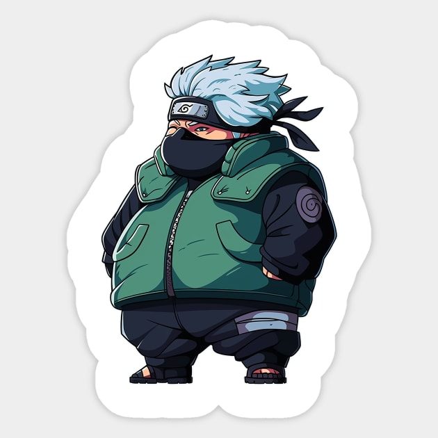 fat kakashi Sticker by weirdesigns